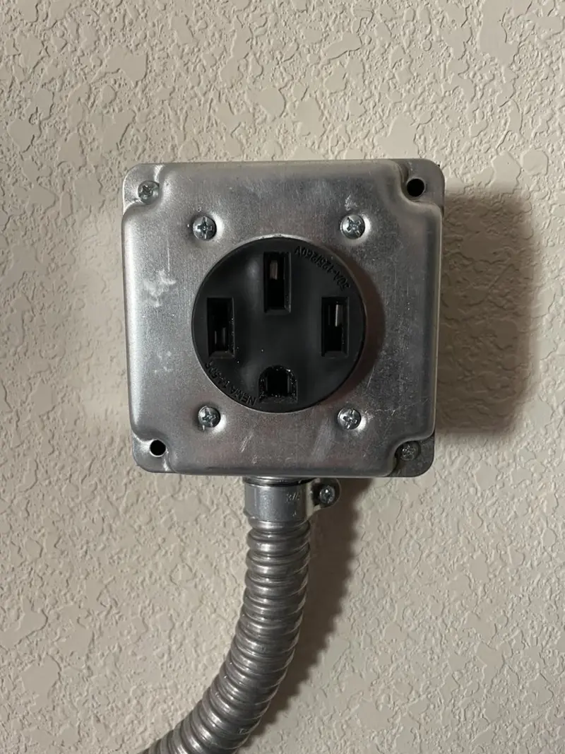 NEMA 14-50 outlet installed for Electrical Panel Upgrade in Buffalo Grove